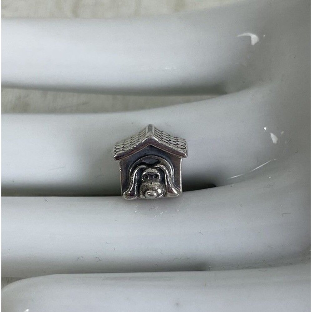 Authentic Pandora Doghouse Red Heart Sterling Silver Charm Bead S925 ALE
